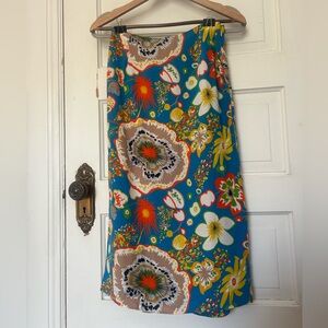 Simon Miller Floral Small Midi Skirt Maximalist Art Bright Whimsical Luxury